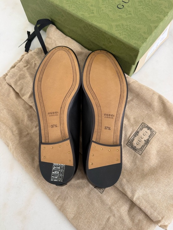 Gucci Jordaan Horsebit Loafers Black Leather Size 7.5 NEW - Picture 3 of 5